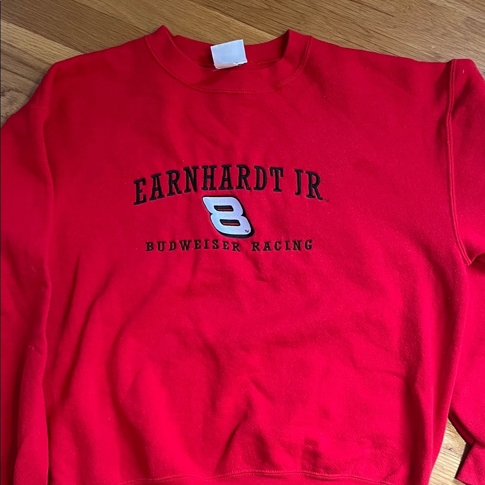 Dale Earnhardt Jr Budweiser #8 Red Racing Sweatshirt - Picture 2 of 6